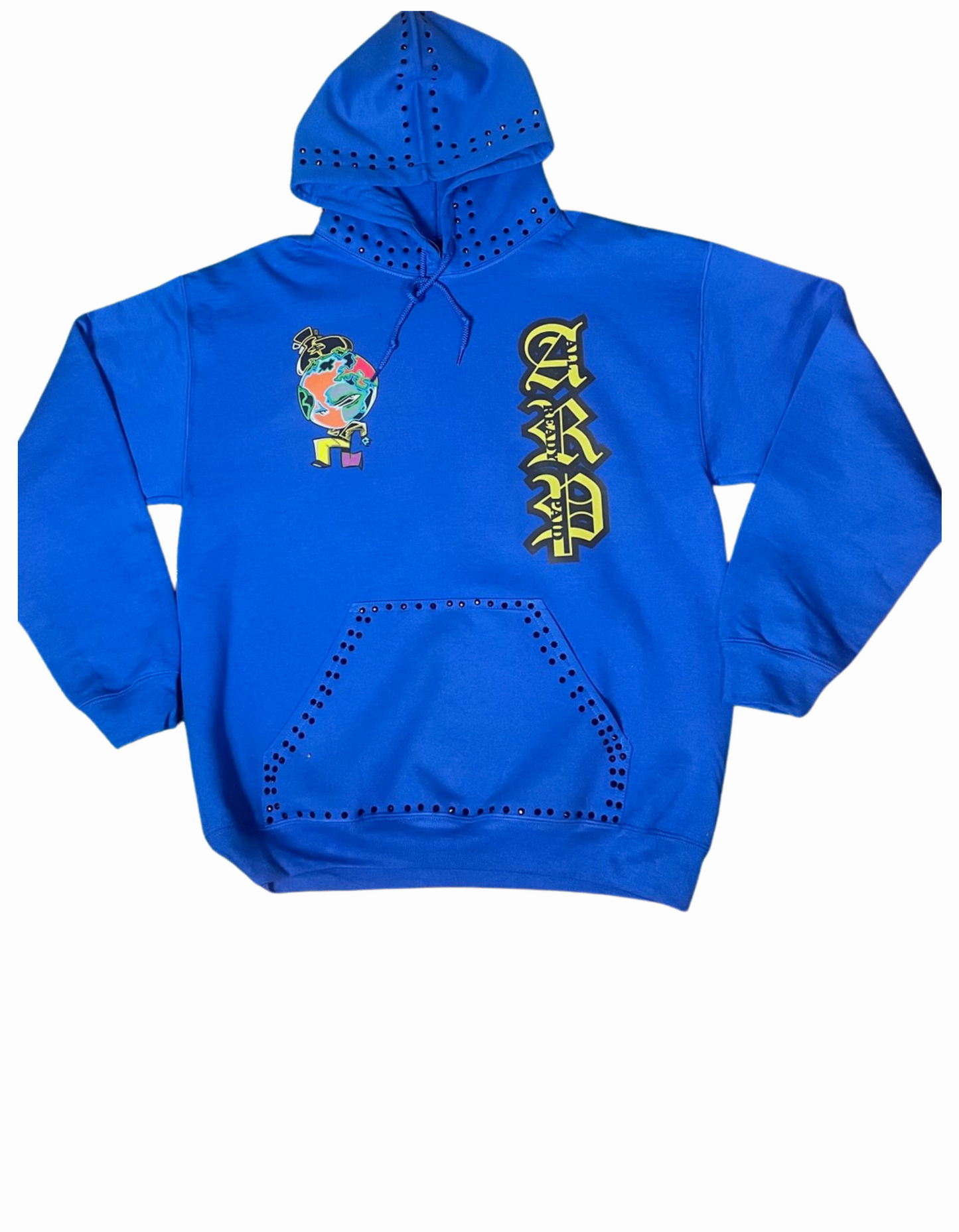 "ARP Blue Rhinestone Hoodie - Premium Streetwear