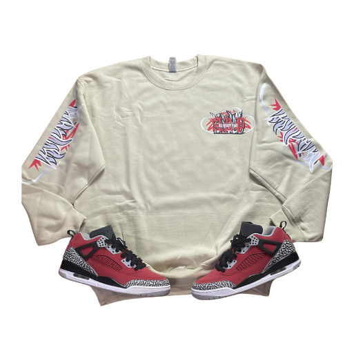 "ARP Large Beige Flame Sweater"