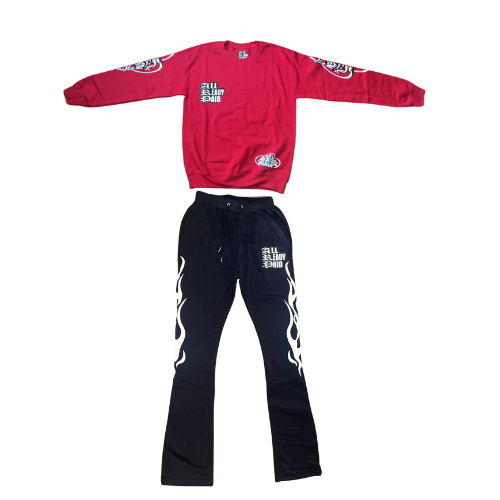 "1 of 1 Red & Black Flame Flare